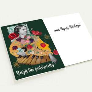 Sleigh the patriarchy and Happy Holidays!  Pack of 10 Cards | US & CA